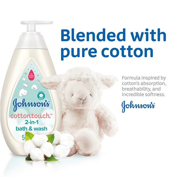 JOHNSON’S® Cottontouch™ 2 -in-1 Bath & Wash