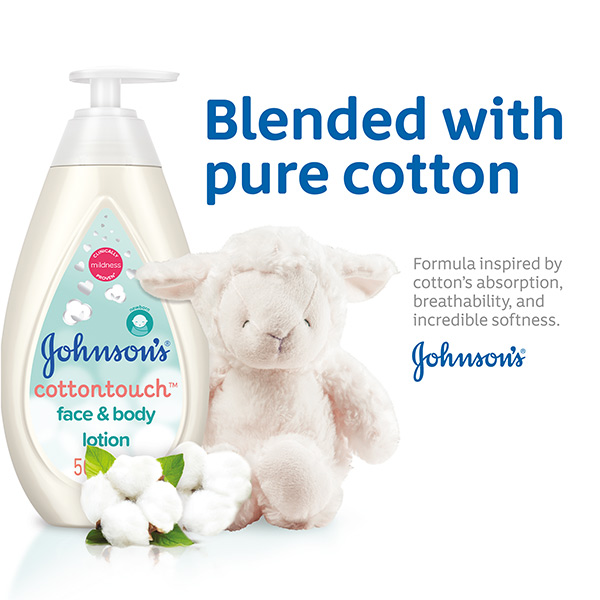 Johnson's® Cottontouch™ Face & Body Lotion ingredient spotlight